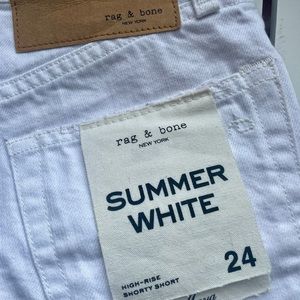 Rag and Bone Maya High-Rise Short Summer Shorts White size 24 Relaxed Fit Shorts